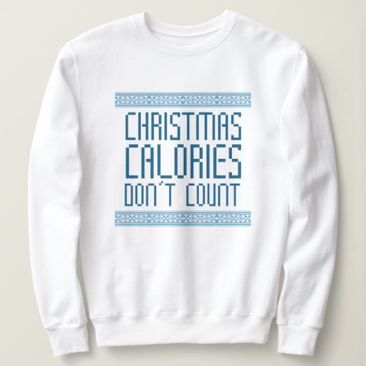 Sweatshirt Calories de Noël (Design devant)