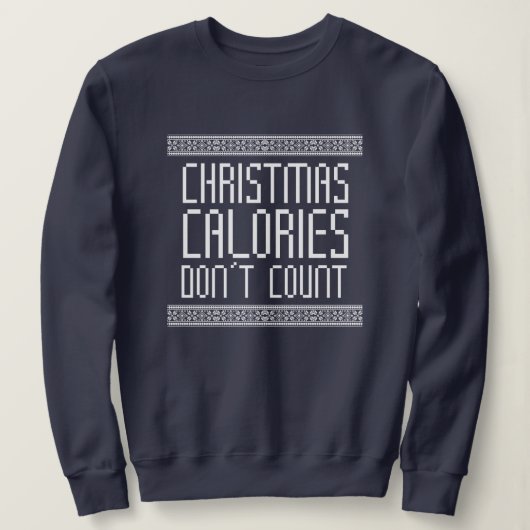 Sweatshirt Calories de Noël (Design devant)