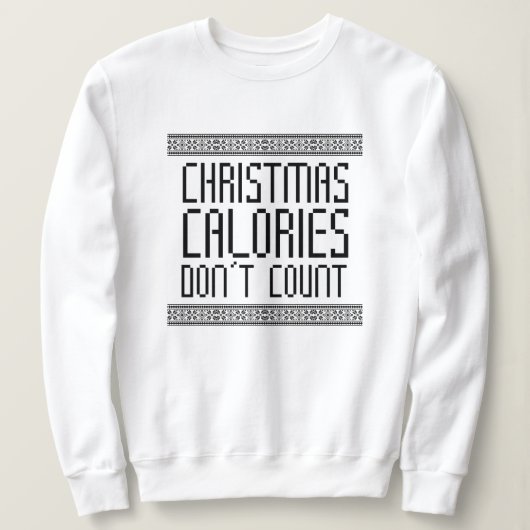 Sweatshirt Calories de Noël (Design devant)