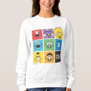 Sweatshirt Camarades de 1, rue Sésame   Blocs de couleur