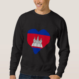 Sweatshirt Cambodge Coeur cambodgien Fierté cambodgienne