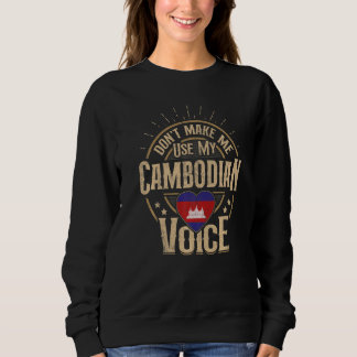 Sweatshirt Cambodge Drapeau Souvenirs Pour Femmes Et Hommes C