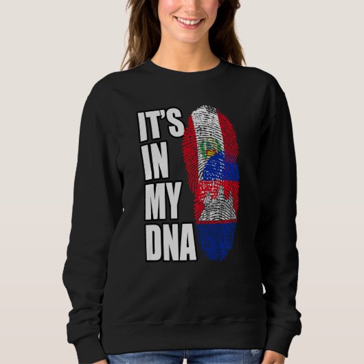 Sweatshirt Cambodian And Peruvian Mix DNA Flag Heritage (Devant)