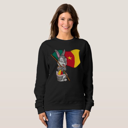 Sweatshirt Cameroon fan rabbit (Devant entier)