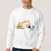 Sweatshirt Camion de construction d'excavateur ABC (Devant)