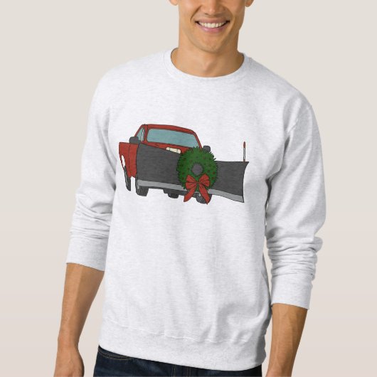 Sweatshirt Camion de ramassage avec charrue à neige et couron (Devant)