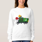 Sweatshirt Camion de recyclage de Noël (Devant)