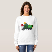 Sweatshirt Camion de recyclage de Noël (Devant entier)