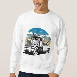 Sweatshirt "Camion de remorquage Vintage en gras avec Sunset