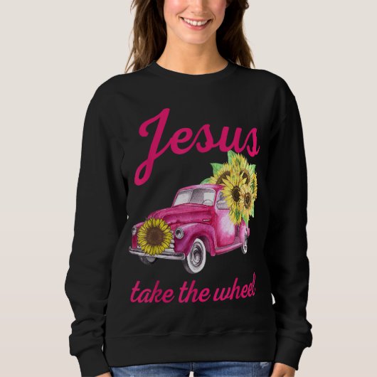 Sweatshirt Camion de sensibilisation au cancer du sein rose J (Devant)