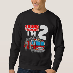 Sweatshirt Camion d'incendie 2 ans pompier 2e anniversaire