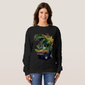 Sweatshirt Camion Monster Dinosaur, Voiture D'Équitation T-Re (Devant entier)