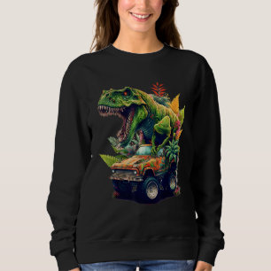 Sweatshirt Camion Monster Dinosaur, Voiture D'Équitation T-Re