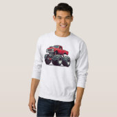 Sweatshirt Camion monstre rouge (Devant entier)
