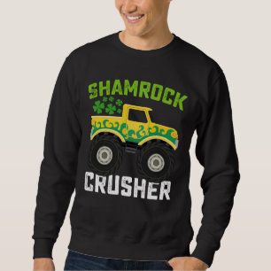 Sweatshirt Camion monstre Shamrock Crusher Saint-Patrick