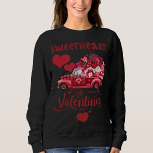 Sweatshirt Camion Rouge Heureuse Sainte-Valentin Avec Lettres