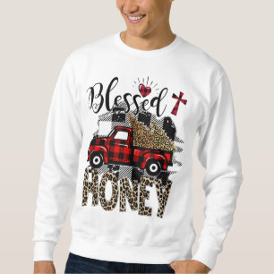 Sweatshirt Camion rouge Leopard béni Miel meilleur cadeau pou