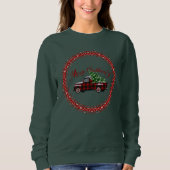 Sweatshirt Camion vintage Buffalo Plaid | Joyeux Noël (Devant)