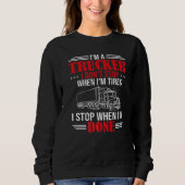 Sweatshirt Camionneur Diesel Big Rig Semi Trailer Conducteur (Devant)