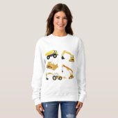 Sweatshirt Camions de construction (Devant entier)