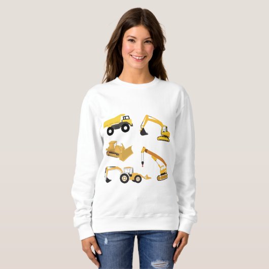 Sweatshirt Camions de construction (Devant entier)