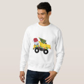 Sweatshirt Camions de construction de Noël (Devant entier)