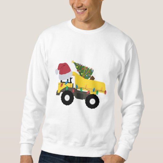 Sweatshirt Camions de construction de Noël (Devant)
