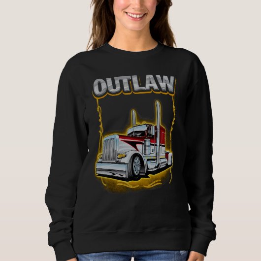 Sweatshirt Camions peterbilt hors-la-loi (Devant)