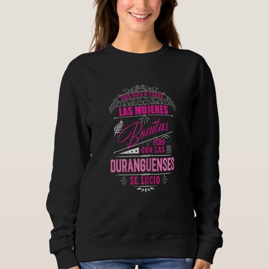Sweatshirt Camisa De Mujer Duranguense De Durango Mexique (Devant)