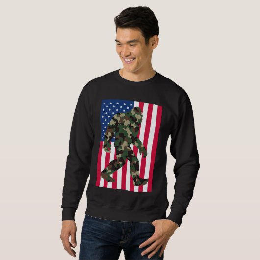 Sweatshirt Camo Bigfoot Sasquatch (Devant entier)