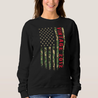 Sweatshirt Camo Drapeau Américain vintage 2012 10ème Ans