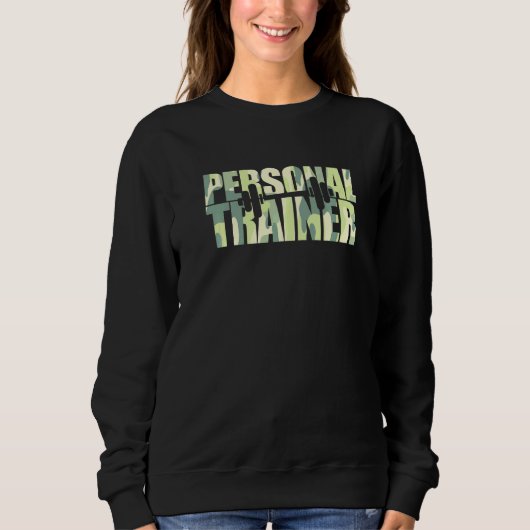 Sweatshirt Camo Personal Trainer Camp Fitness Wellness Instru (Devant)