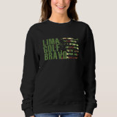 Sweatshirt Camouflage du drapeau américain Bravo Golf Lima (Devant)