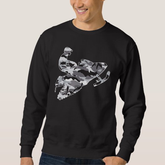Sweatshirt Camouflage gris Motoneige (Devant)