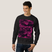 Sweatshirt Camouflage hexagonal, texture militaire arrière - (Devant entier)