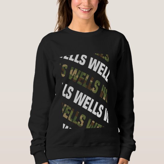 Sweatshirt Camouflage vert Motif de Wells (Devant)
