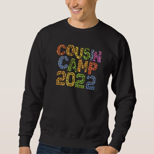 Sweatshirt Camp Cousin 2022 Empreinte de léopard Grand-mère g (Devant)