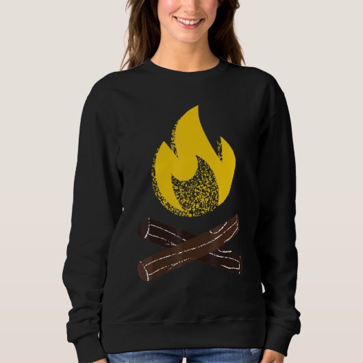Sweatshirt Camp Fire Log Camping extérieur (Devant)