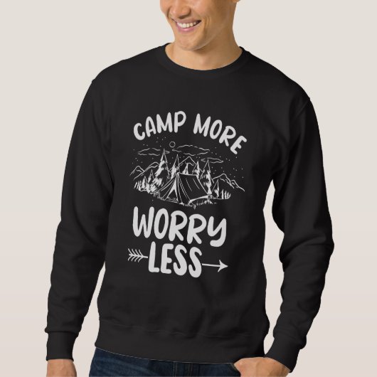 Sweatshirt Camp Plus S'Inquiéter Moins De Tente Survie Glampi (Devant)