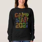 Sweatshirt Camp Staff 2022 Empreinte de léopard Hôte Conseill (Devant)