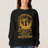 Sweatshirt Camper  Camping Rules Orange (Devant)