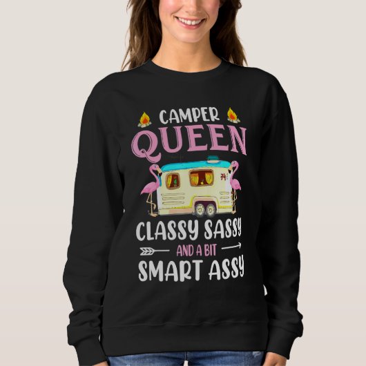 Sweatshirt Camper Queen Classy Sassy Et Un Peu Smart Assist (Devant)