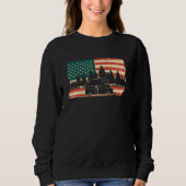 Sweatshirt Camper USA Flag Caravan - Funny Camping_1 (Devant)