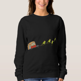 Sweatshirt Camper Van Christmas Frog Sleigh Cute Animal X mas