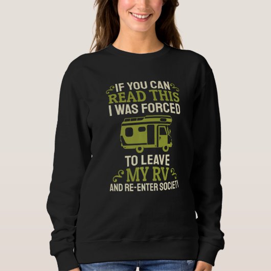 Sweatshirt Camper Van Rv Hobby Camping Vacances Motorhome Ca (Devant)