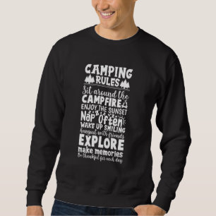 Sweatshirt Campers Règle Camping Aventure Montagnes Voyage Ou