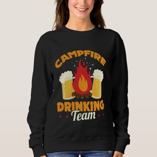 Sweatshirt Campfire Dragon Team Camping Fun (Devant)
