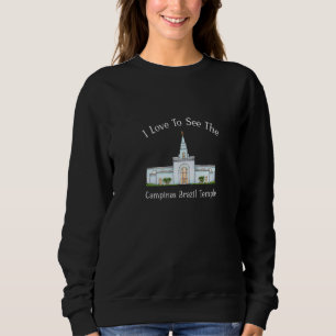 Sweatshirt Campinas Brésil Temple J'Aime Voir Mon Temple Col