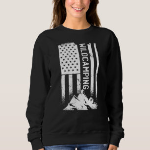 Sweatshirt Camping American Flag Patriotic 5th Wheel Camper