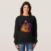 Sweatshirt Camping Astronaut Planet Explorer Camp Tent Campfi (Devant entier)